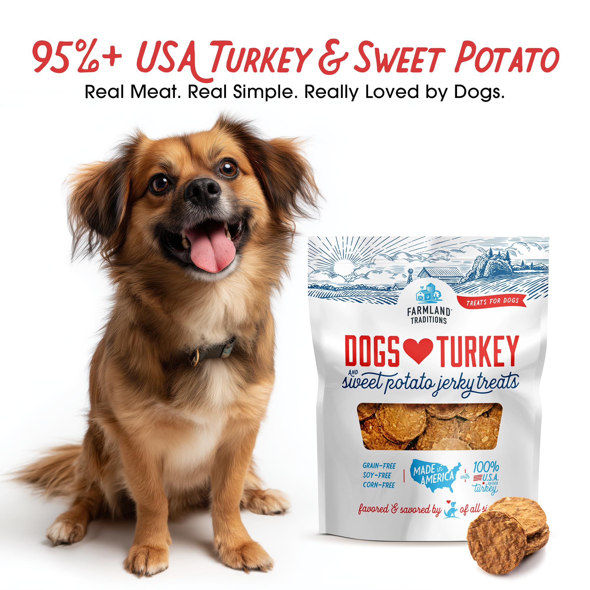 Ingredientes naturales con pavo de EE. UU. para perros robustos.