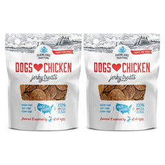 Jerky de pollo premium Farmland Traditions, 1 libra, snack proteico para perros.