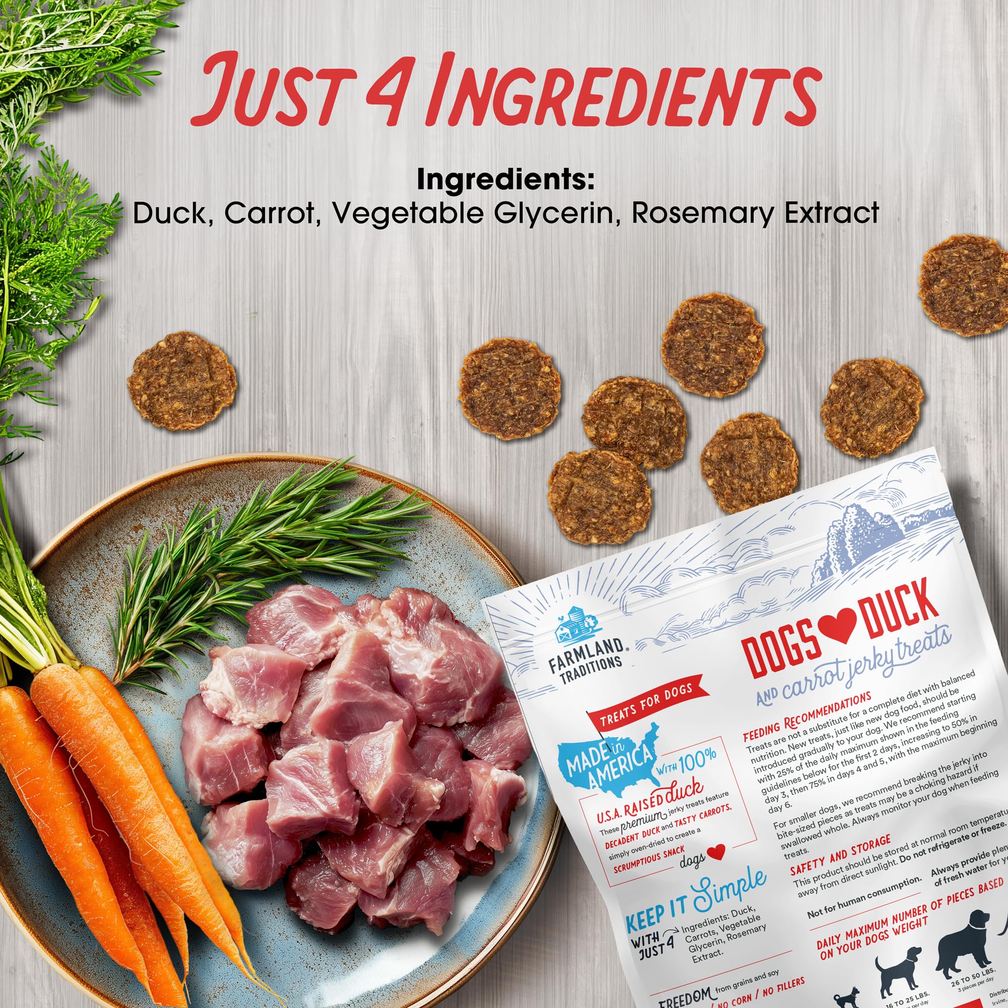 Farmland Traditions Jerky para entrenamiento, textura suave que facilita la masticación
