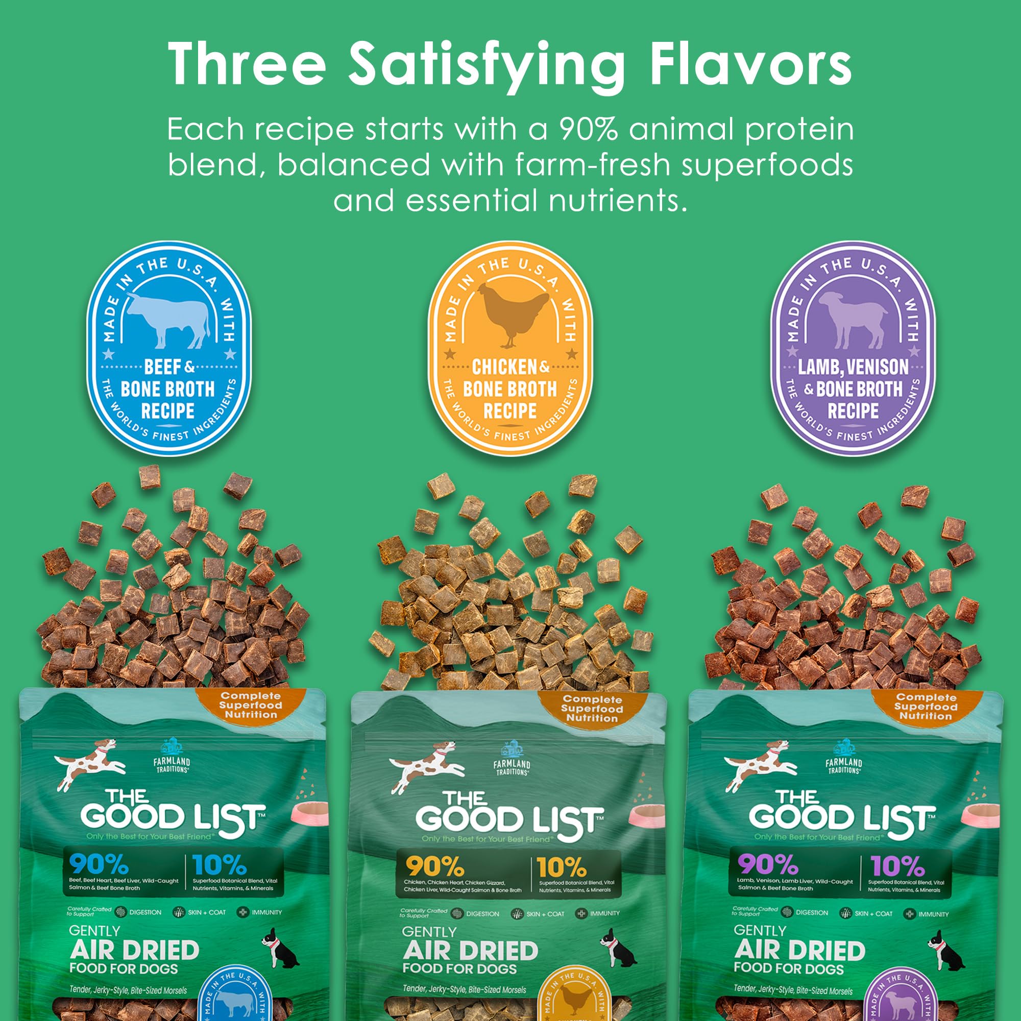 Farmland Traditions The Good List: secado al aire que conserva nutrientes y sabor.