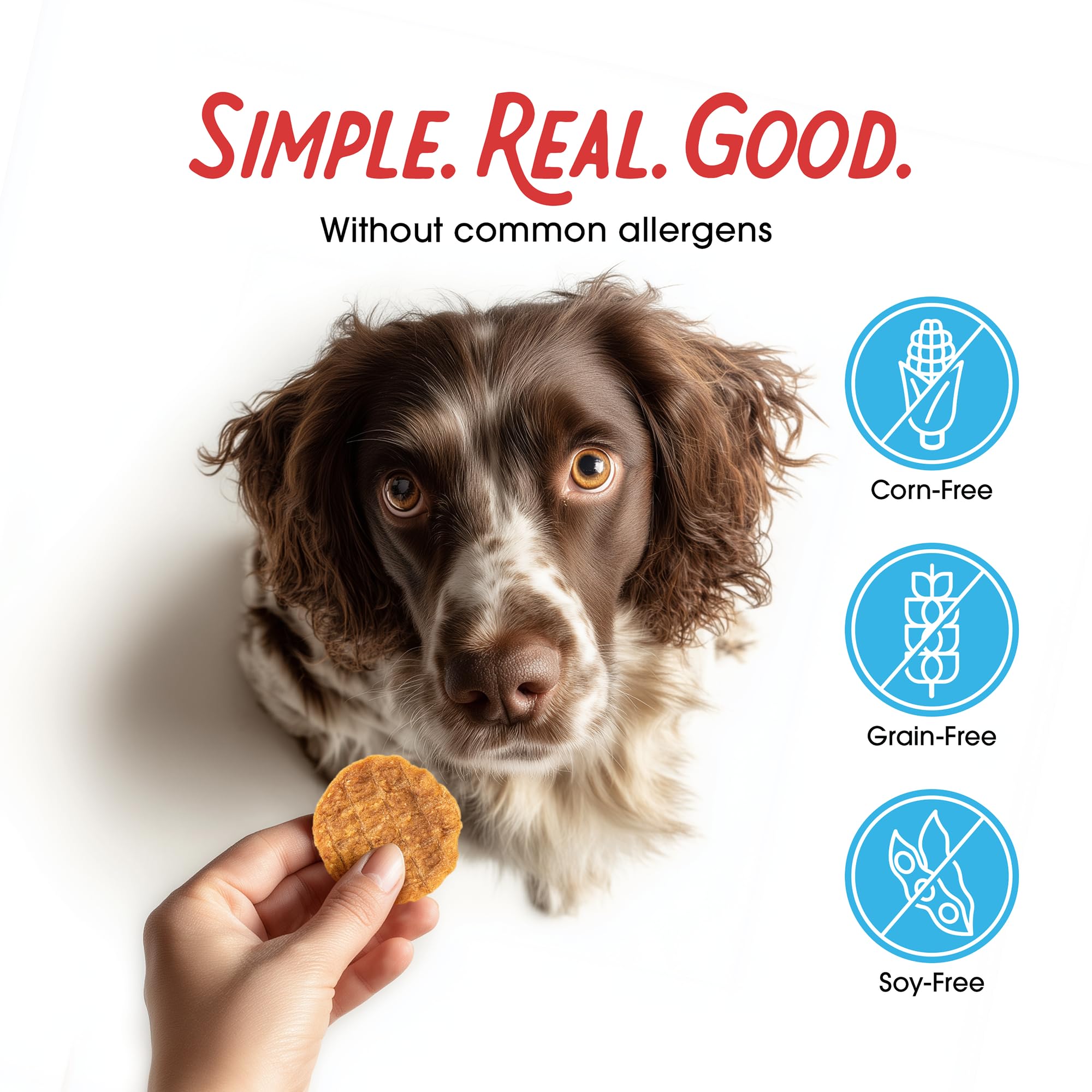 Jerky sin cereales ni alérgenos Farmland Traditions, opción segura para perros sensibles.