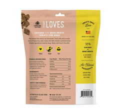 Farmland Traditions Tiny Loves Jerky: trocitos con caldo de hueso para recompensa diaria.