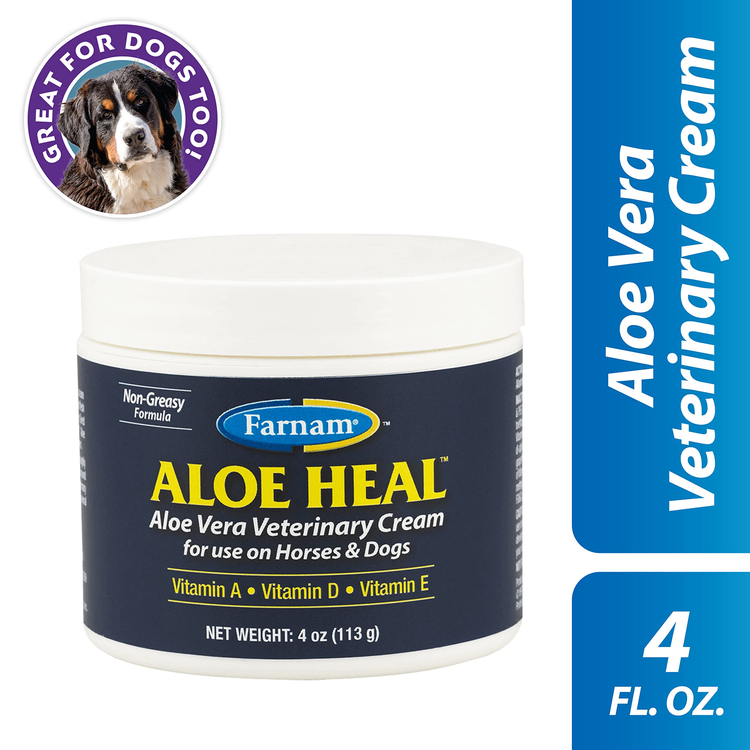 Aplicación de Aloe Heal Farnam para irritaciones y piel sensible de caballos y perros