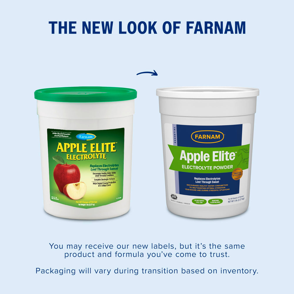 Farnam Apple Elite, bote de electrolitos sabor manzana, ideal para la ración diaria.