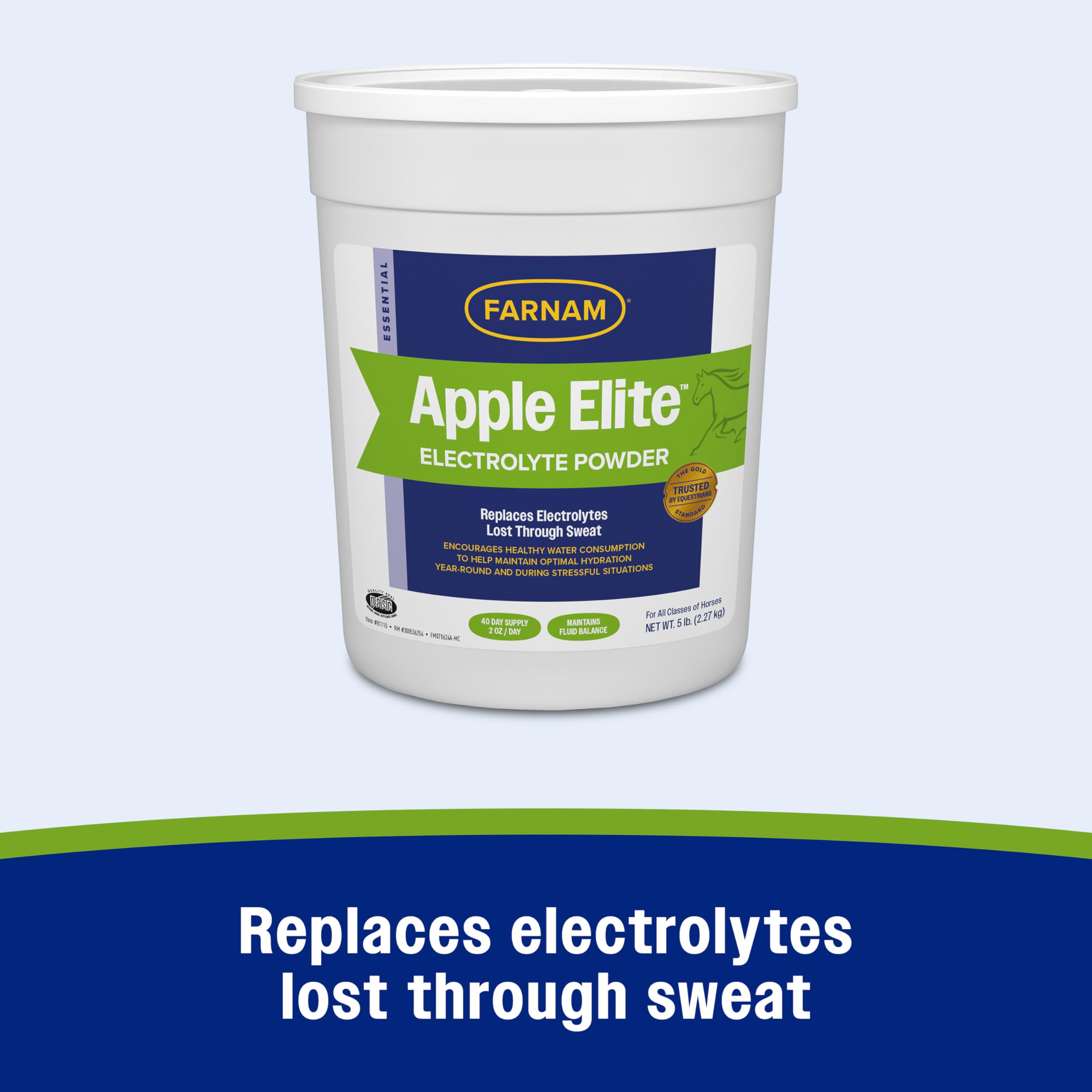 Farnam Apple Elite, polvo para mezclar con la comida, favorece la hidratación regular.