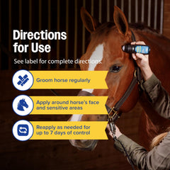 Farnam Endure Roll-On en las orejas para mantener insectos alejados.