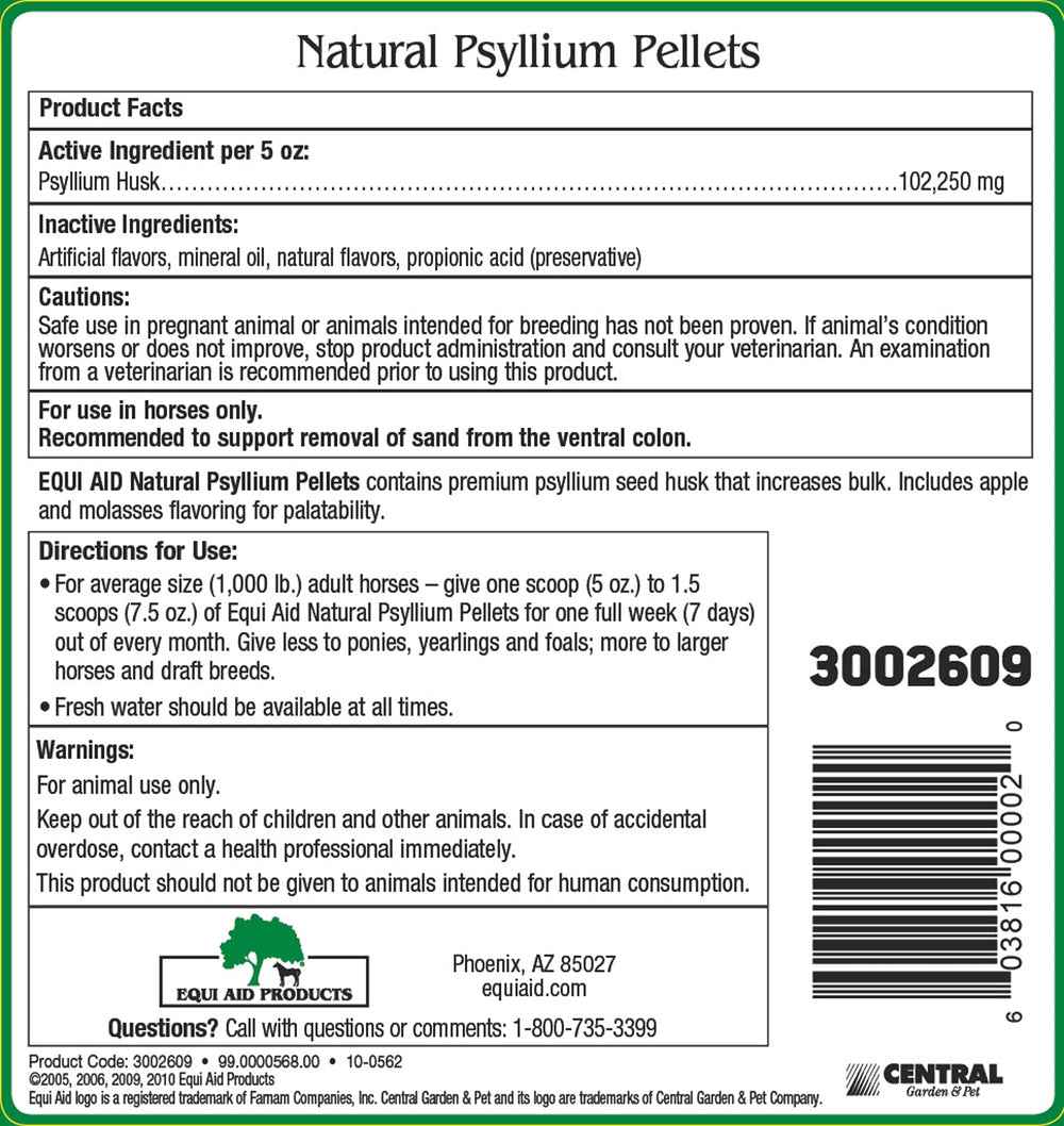 Farnam Equi Aid dosis para mezclar con el alimento, apoyo digestivo práctico.