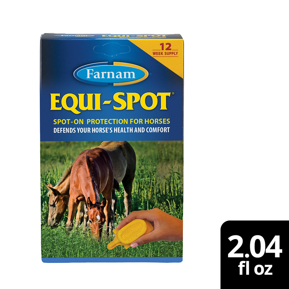 Farnam Equi-Spot caballo cómodo tras la aplicación spot-on.