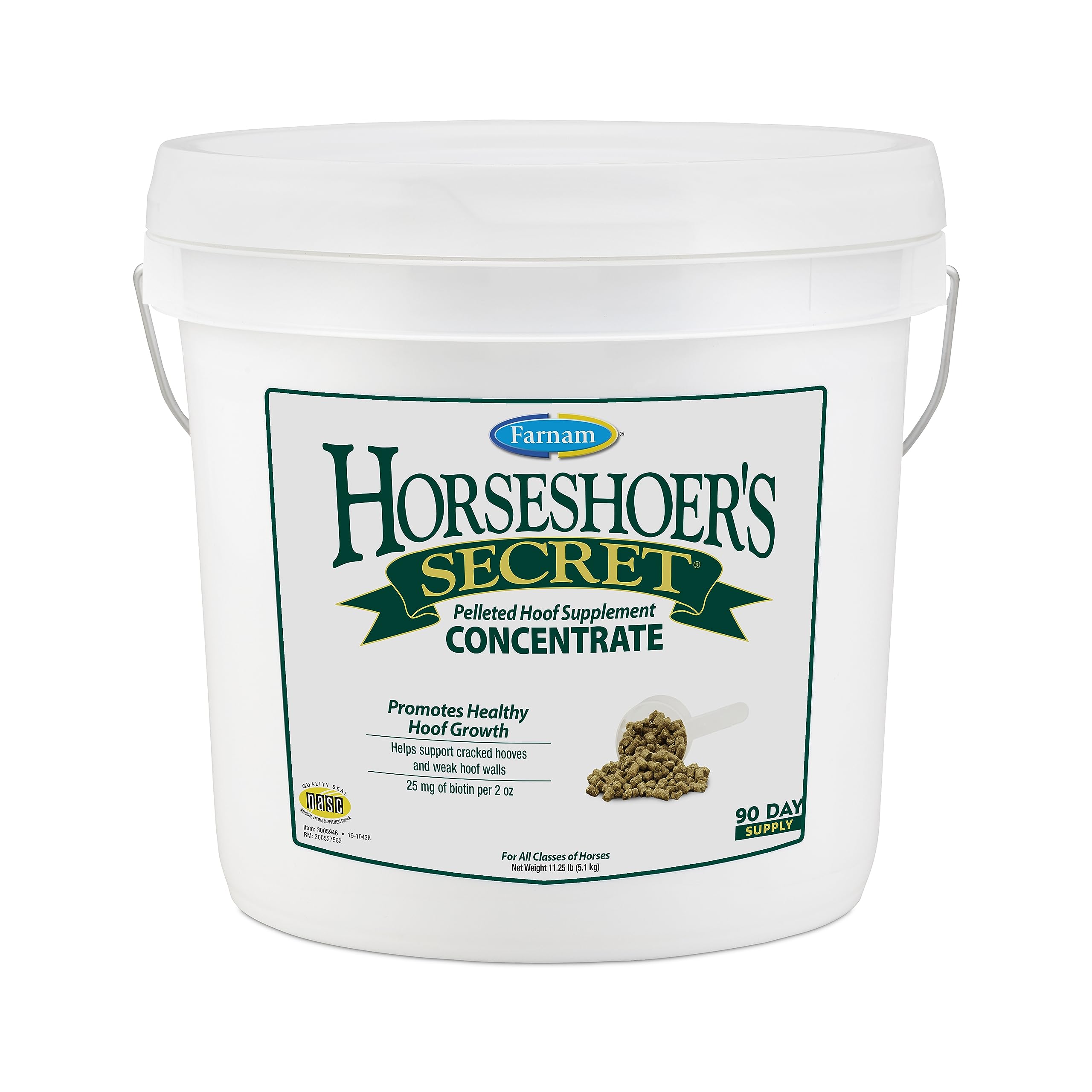 Frasco de Farnam Horseshoer’s Secret para dosis diaria, promueve cascos fuertes