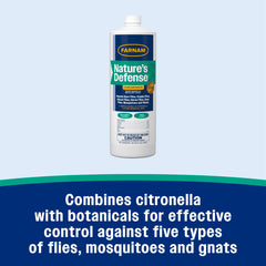 Chorro de spray Farnam Nature’s Defense para pulverización uniforme.