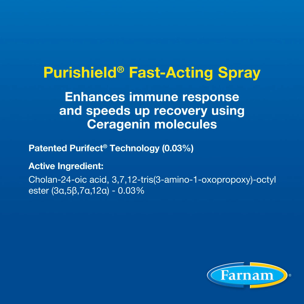 Purishield usado en caballos y ganado para recuperación de heridas.