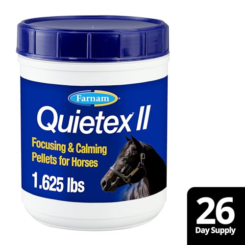 Caballos jóvenes y mayores con Quietex II para equilibrio
