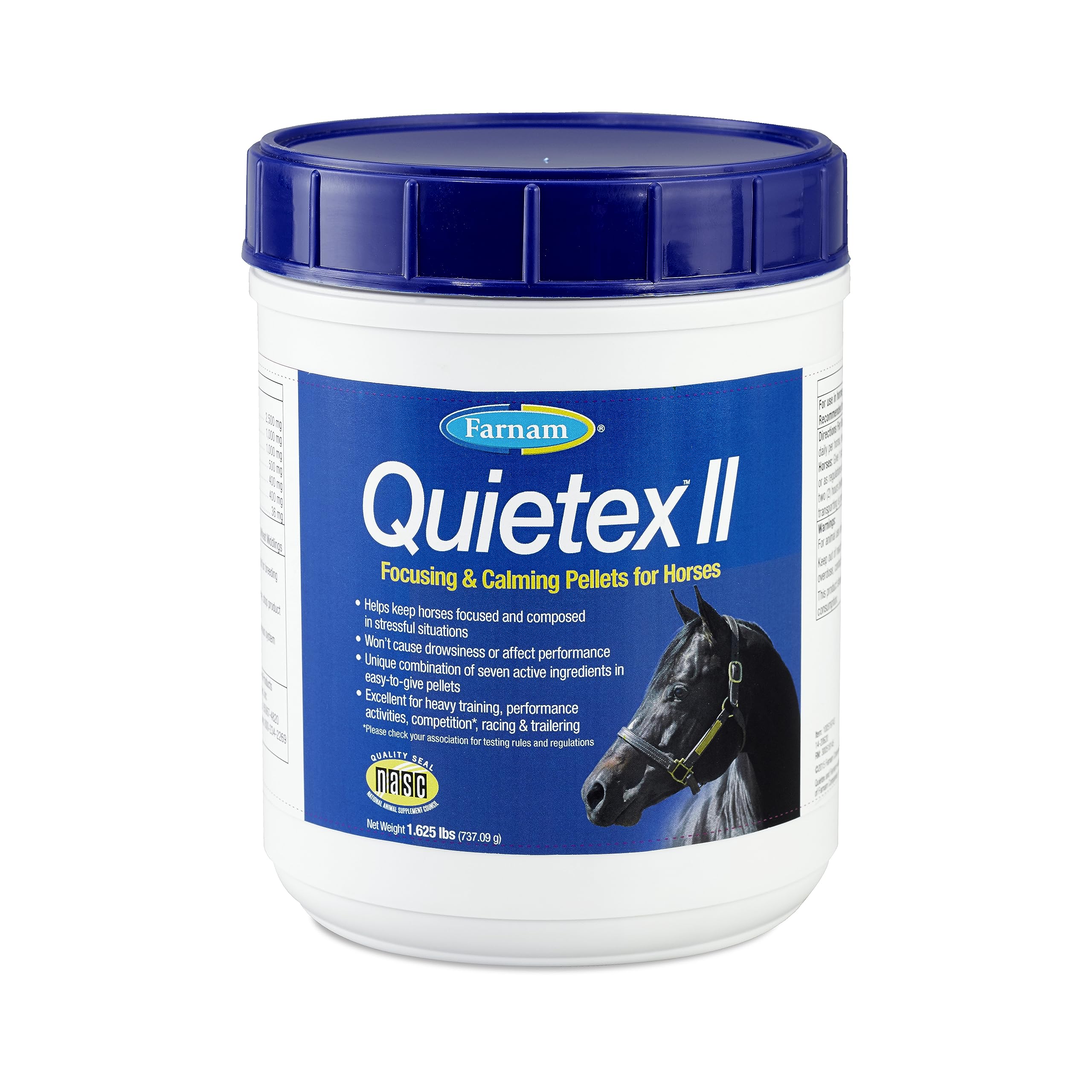 Farnam Quietex II, mini-gránulos para caballos, calma durante entrenamiento y transporte