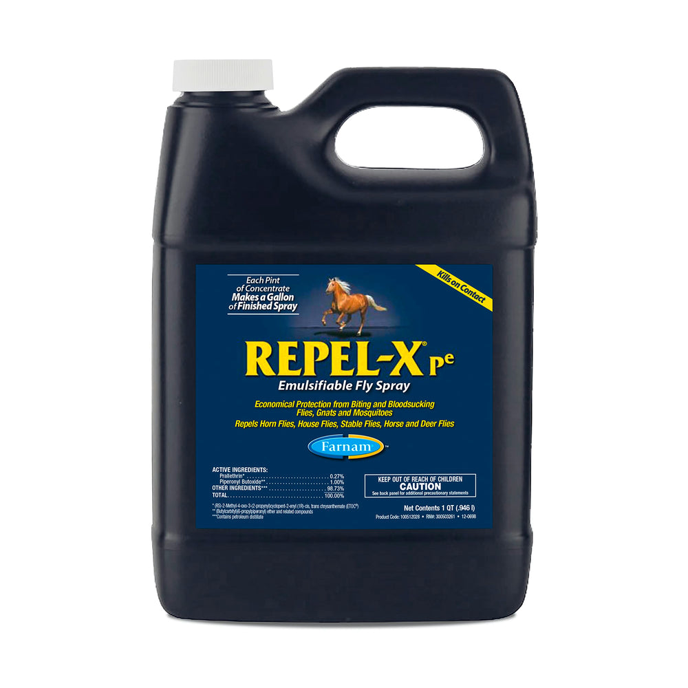 Farnam Repel-XPe concentrado para caballos, listo para mezclar.