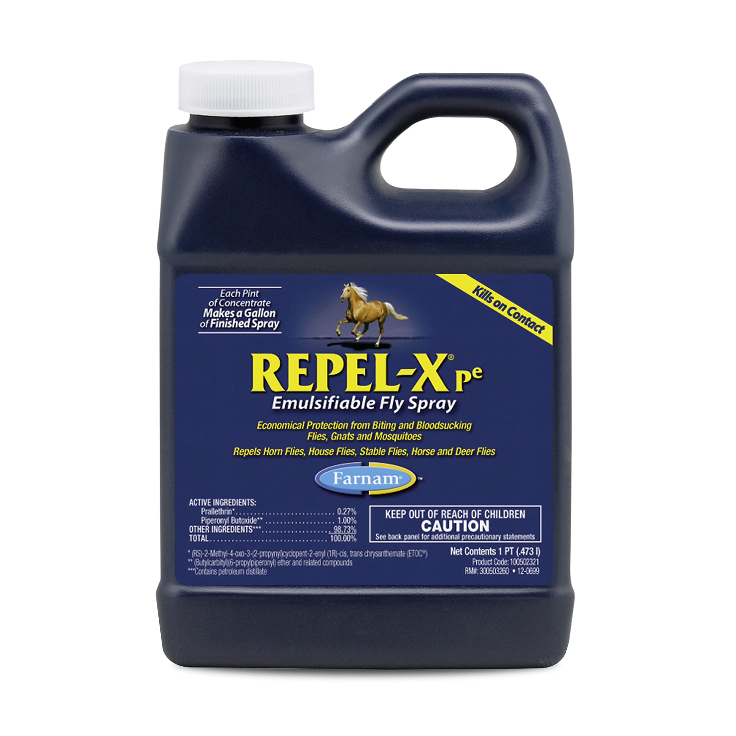 Farnam Repel-Xpe concentrado para caballos, listo para mezclar y controlar moscas.