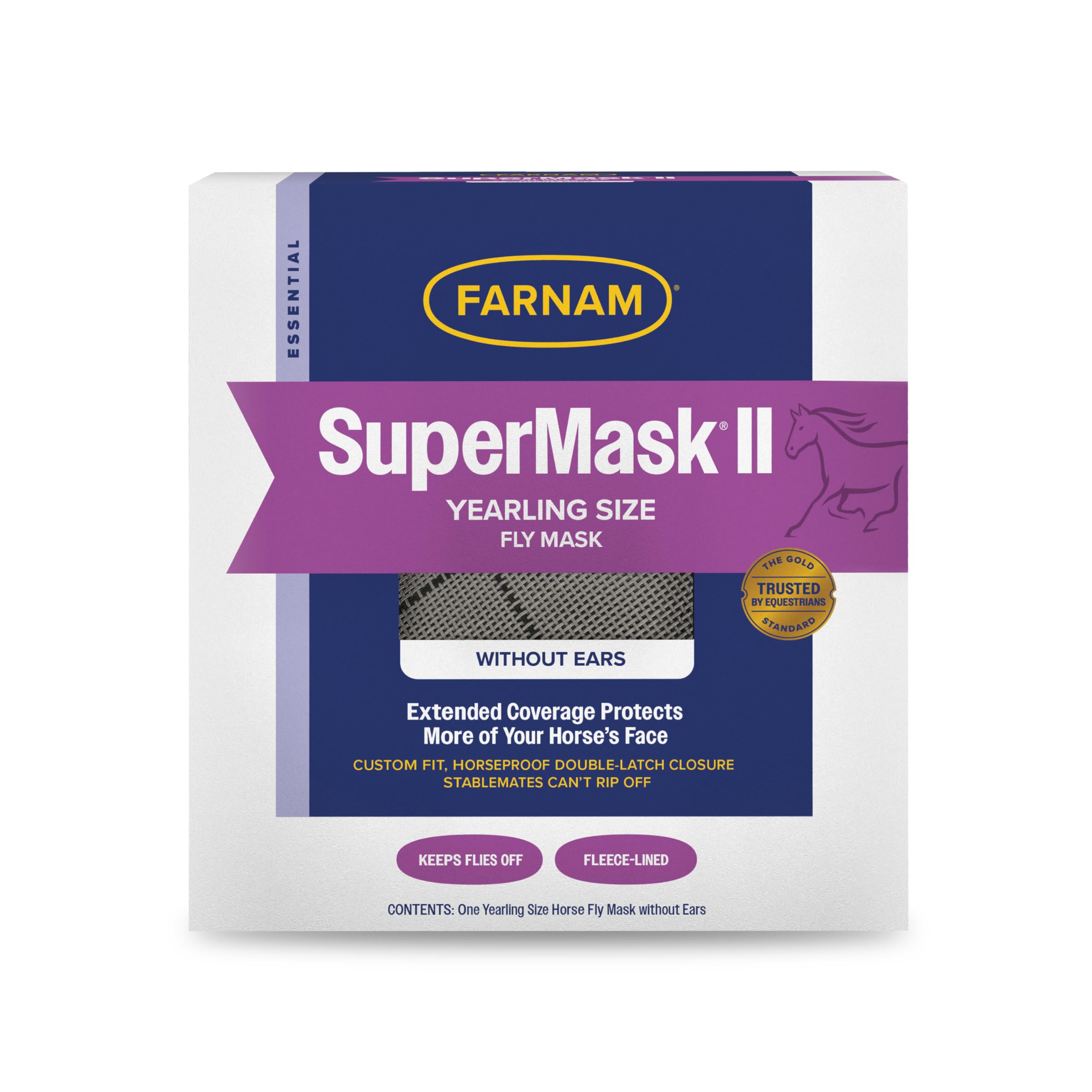 Farnam SuperMask II con diseño-extenso-frente protege ojos y cara de insectos.