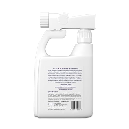 Aplicación suave con el aplicador de Farnam Vetrolin Body Wash.
