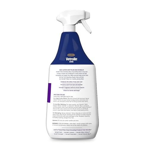 Farnam Vetrolin Shine es apto para caballos y perros.