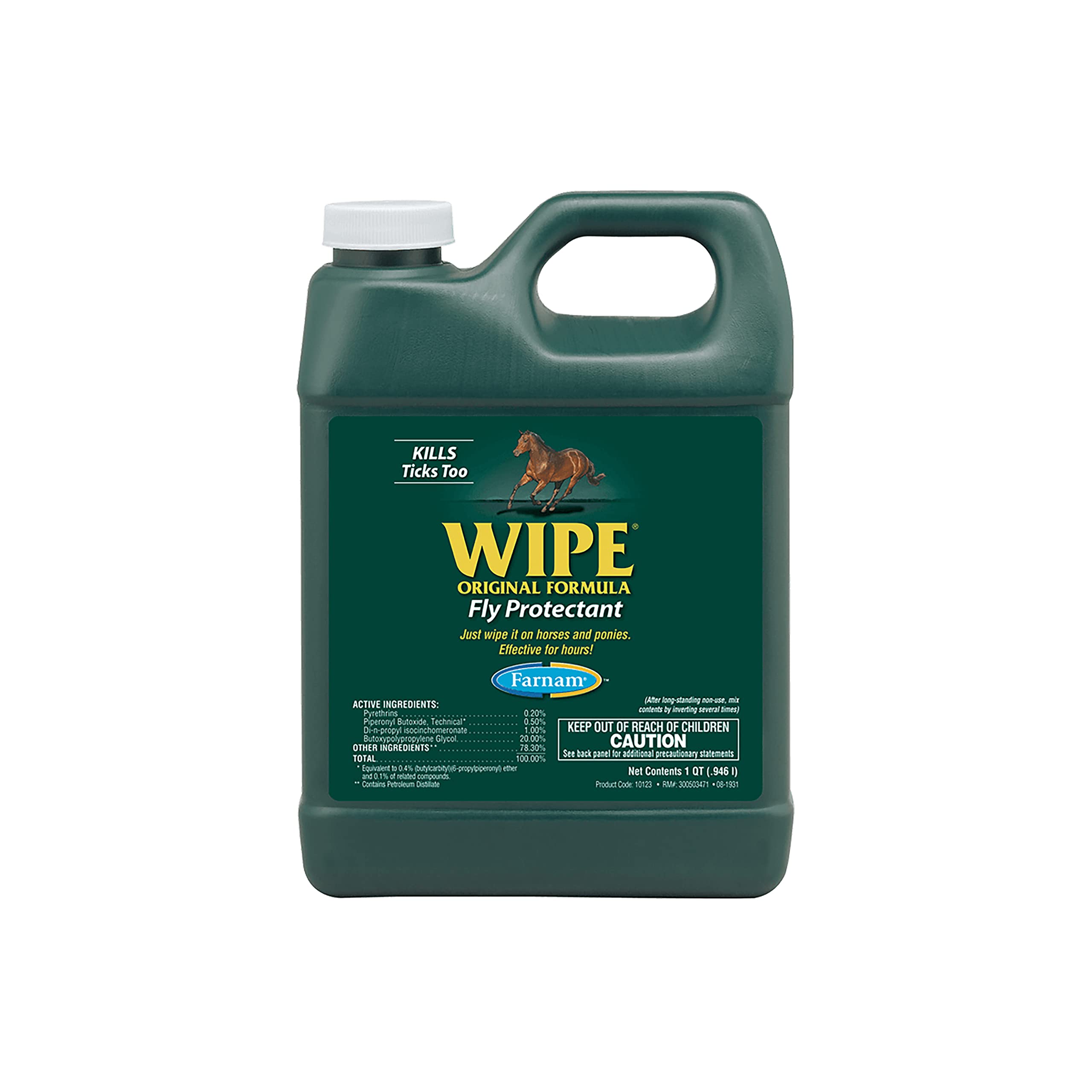 Farnam Wipe Original: aplicación manual para proteger al caballo de moscas.