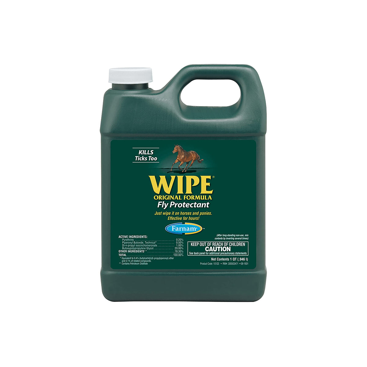 Farnam Wipe Original: aplicación manual para proteger al caballo de moscas.