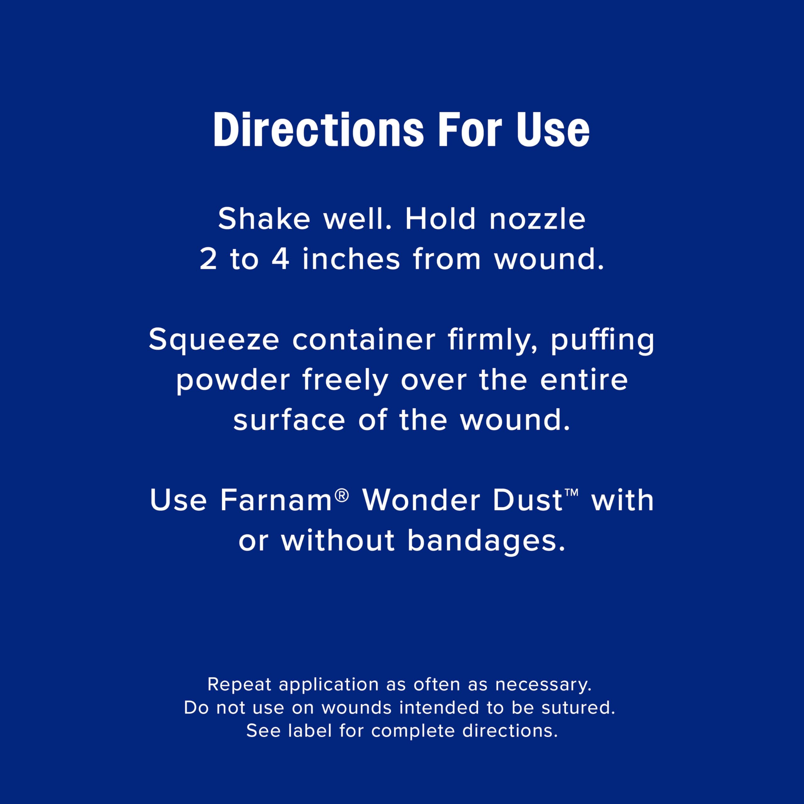 Farnam Wonder Dust aplicación sin vendaje