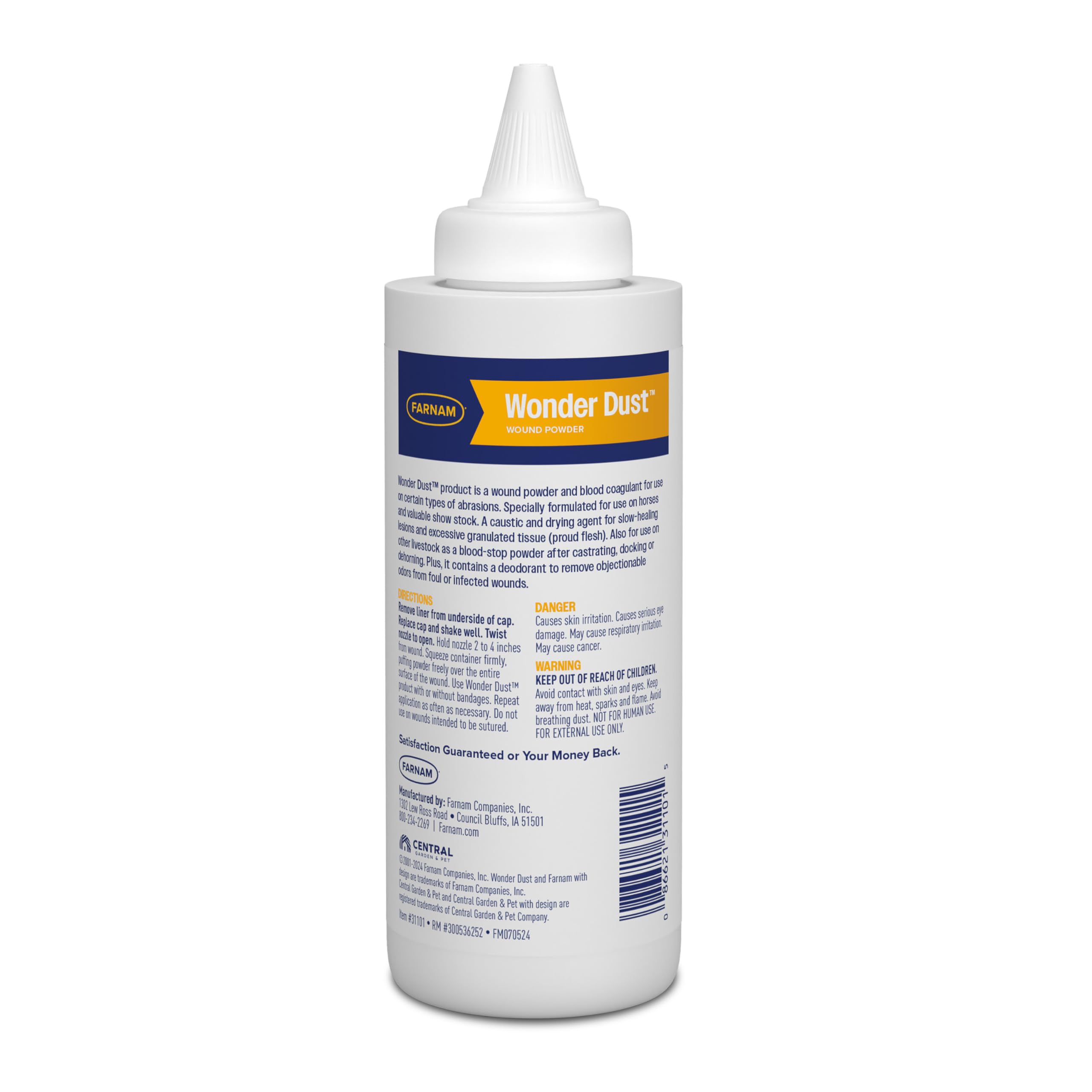 Farnam Wonder Dust controla tejido granular