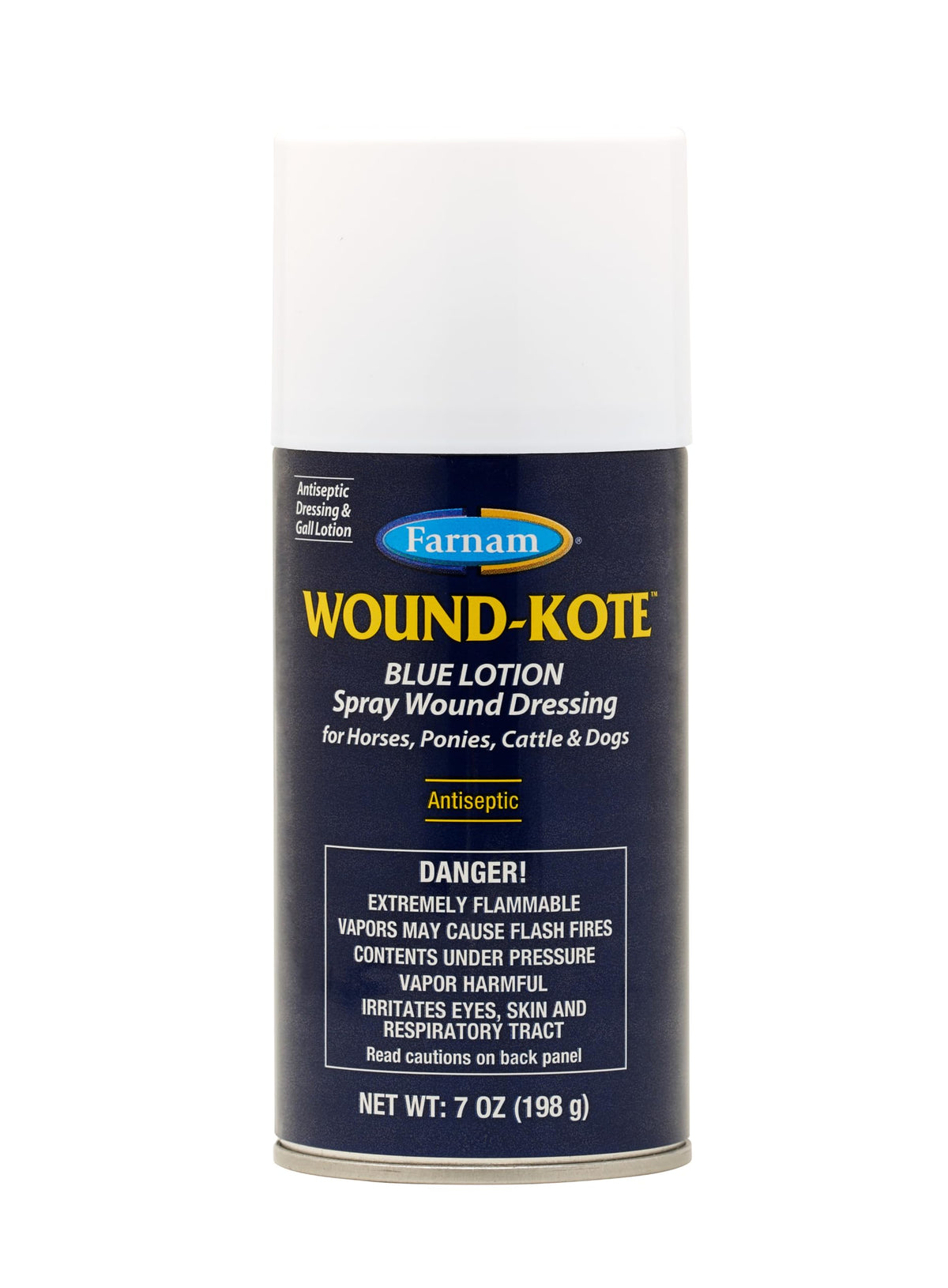 Farnam Wound-Kote loción azul spray para heridas, secado rápido