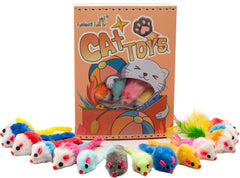 Fashion's Talk - Souris peluche multicolores: jeu d’intérieur stimulant la chasse.