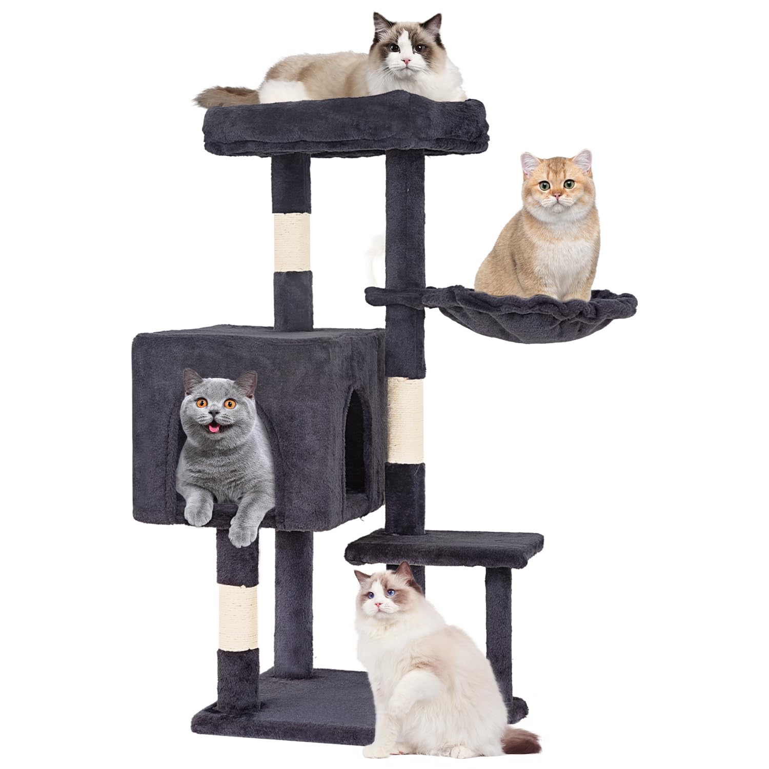 FDW árbol para gatos, vista general, ideal para juego y descanso.