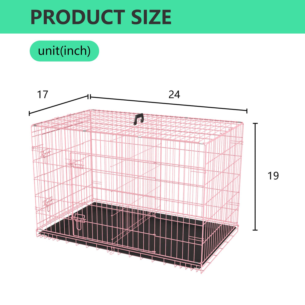 FDW caja para perros 24 pulgadas, diseño compacto para espacios pequeños.