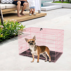 FDW caja para perros 24 pulgadas, vista lateral con puerta, acceso cómodo.