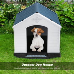 FDW casa para perros con ventilación doble para aire fresco en verano y calor en invierno