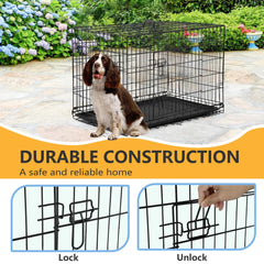FDW jaula perro con divisor ajustable para uso flexible