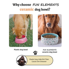 Diseño exclusivo FE FUN ELEMENTS con interior azul y adornos de perro.
