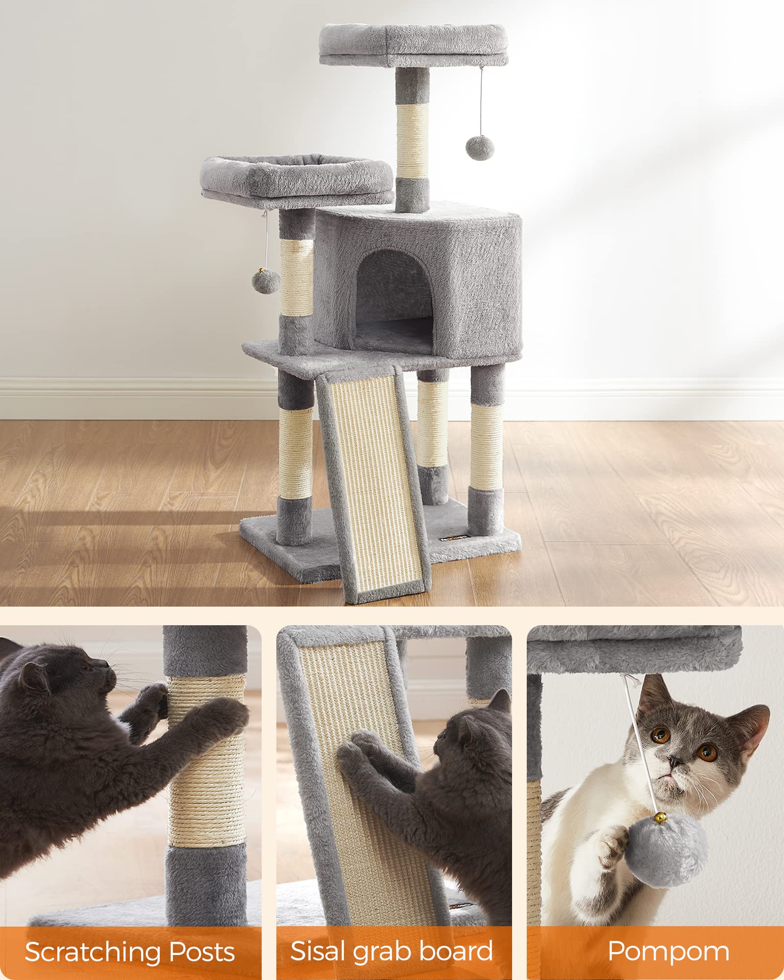 Feandrea Arbol Gato: tono gris claro que combina con cualquier ambiente.