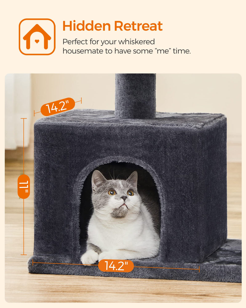 Feandrea Arbol Gato Diseño Interior: encaja bien en espacios de sala