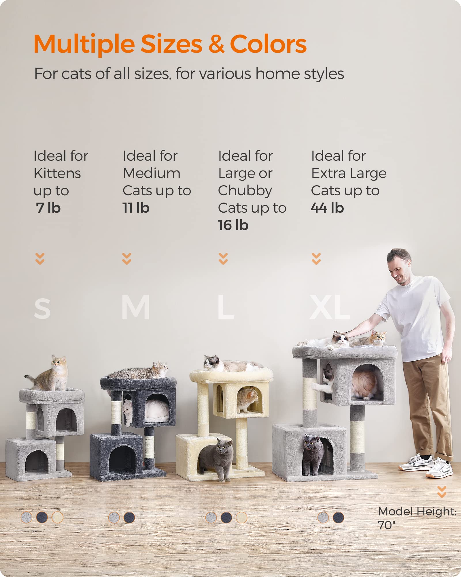 Feandrea Arbol Gato: diseño modular facilita el montaje.