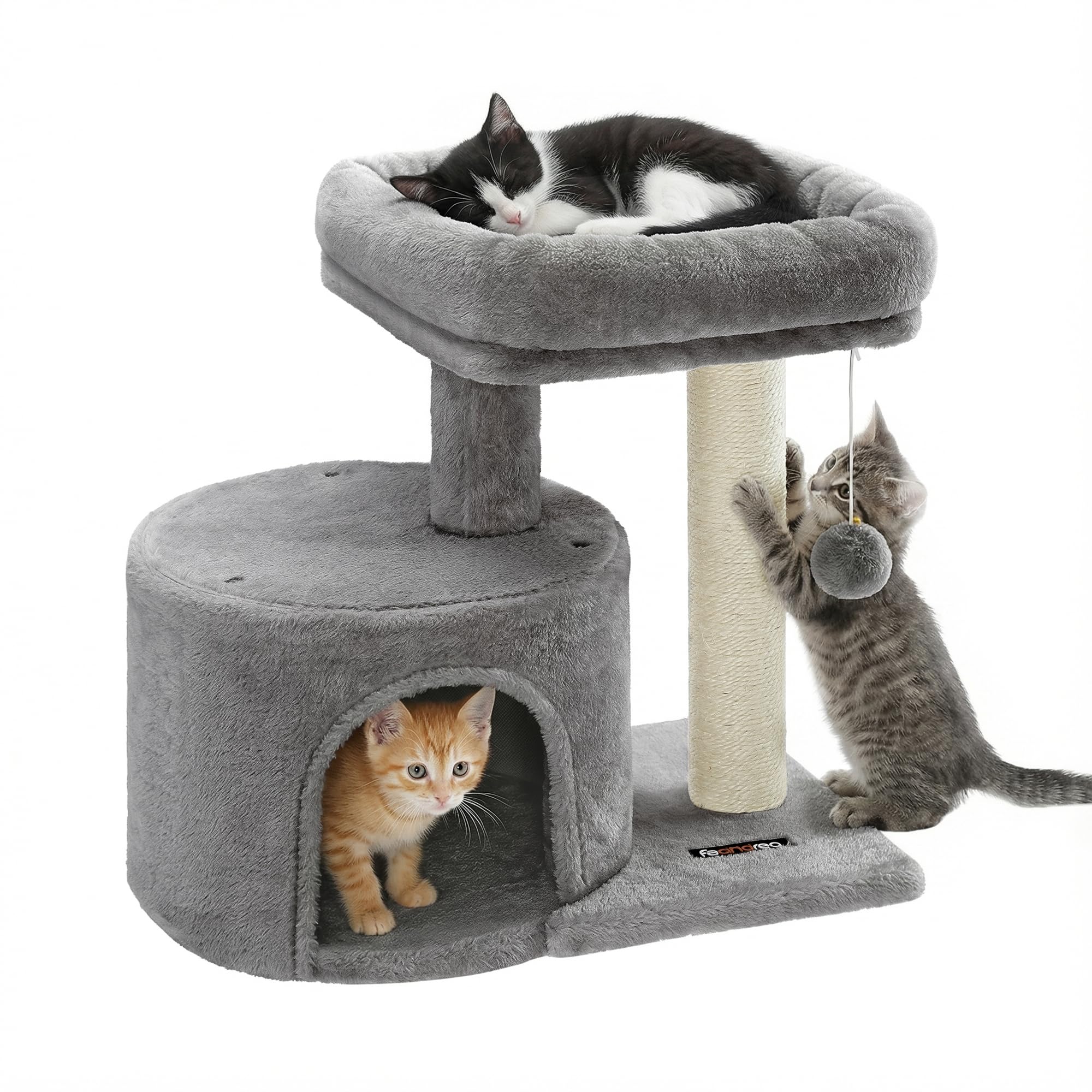 Feandrea Arbol Gato Pequeño – Poste de Sisal para rascar y explorar.
