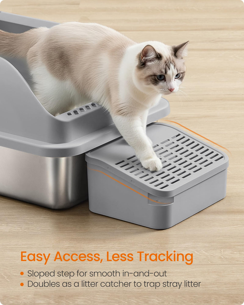 Feandrea caja con capacidad para gatos de hasta 15 kg, espacio amplio