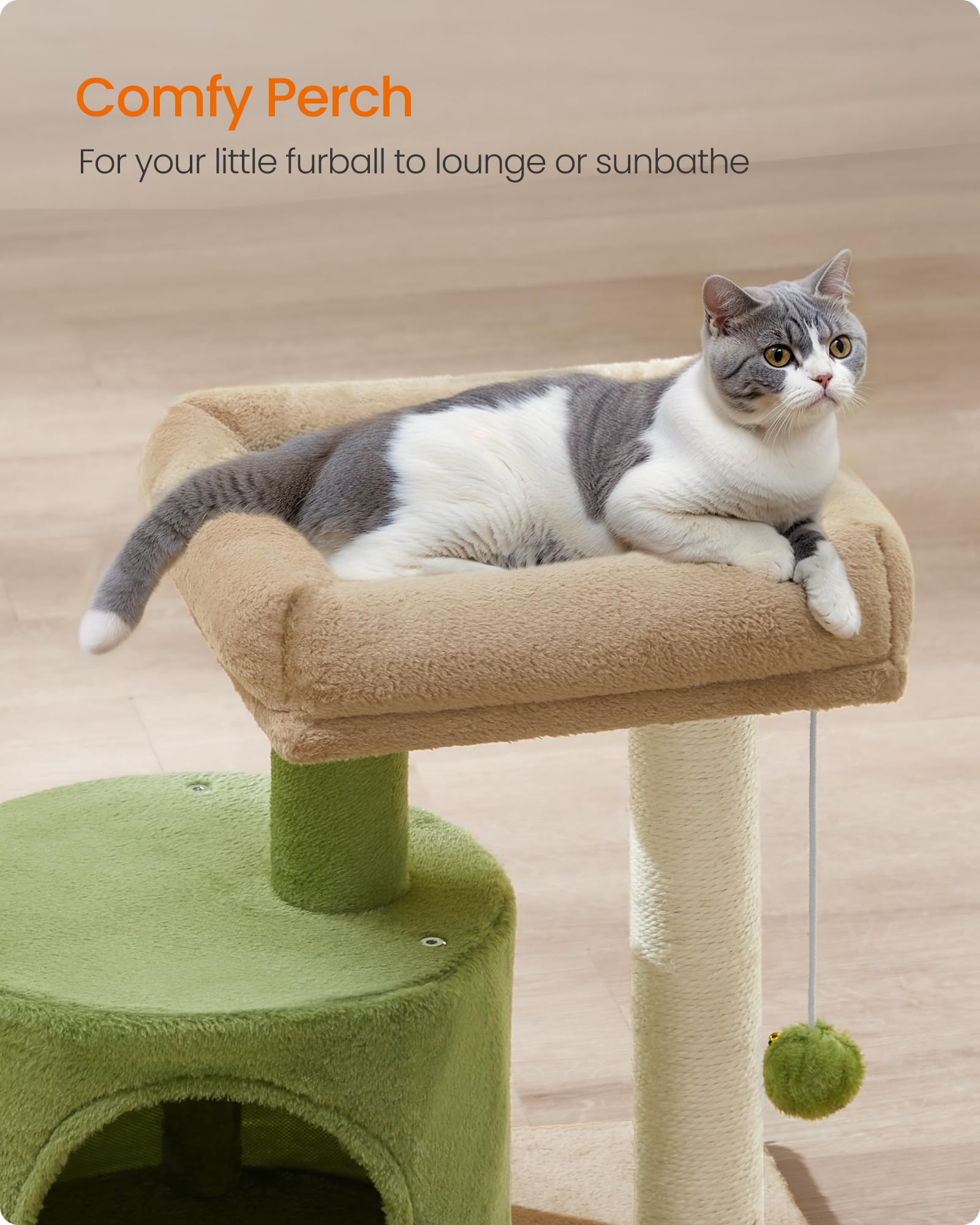 Feandrea diseno compacto para espacios pequenos torre gato: ideal en apartamentos.