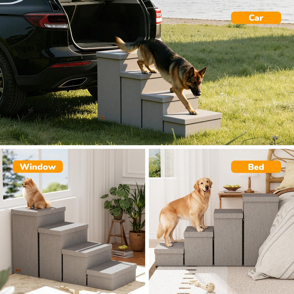 Fecuria escalones amplios para perros grandes y gatos.
