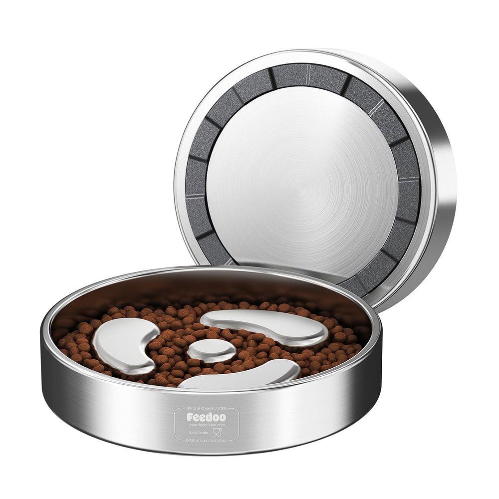 Feedoo tazón alimentador lento para perros: enfoque en capacidad de 1 taza para razas pequeñas.