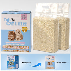 FEELING BEST tofu cat litter textura 1,5 mm, mejor absorción y aglomeración.