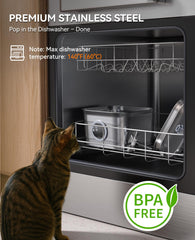 FEELNEEDY capacidad-2-8l-fuente-gatos: menos recargas para hogares con varios felinos.