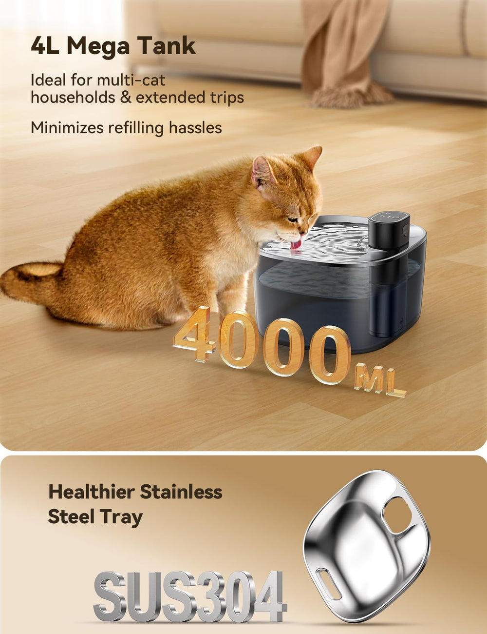 FEELNEEDY filtración 5 etapas: purifica el agua para tus gatos.