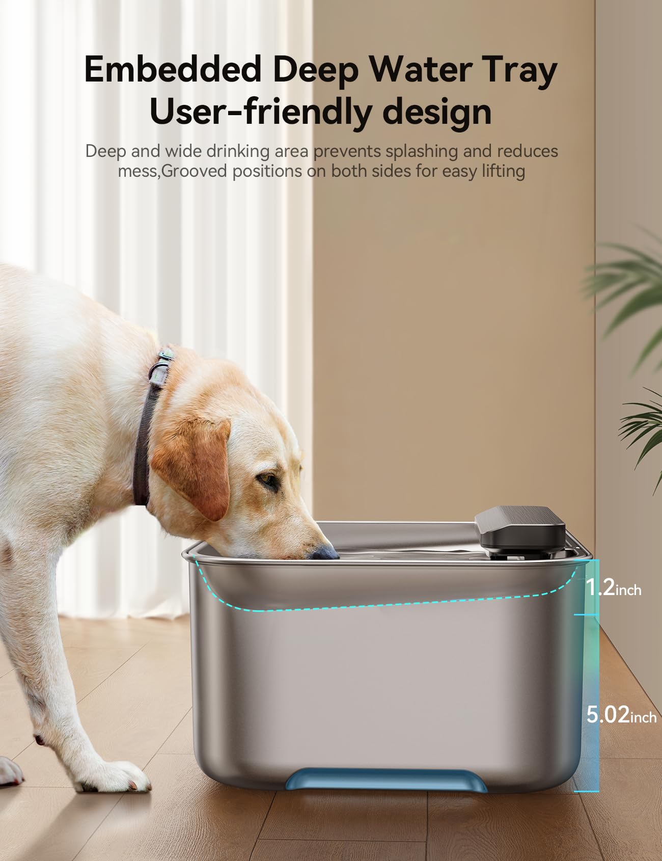 FEELNEEDY flujo de agua giratorio atrae a las mascotas y mantiene el agua en movimiento.