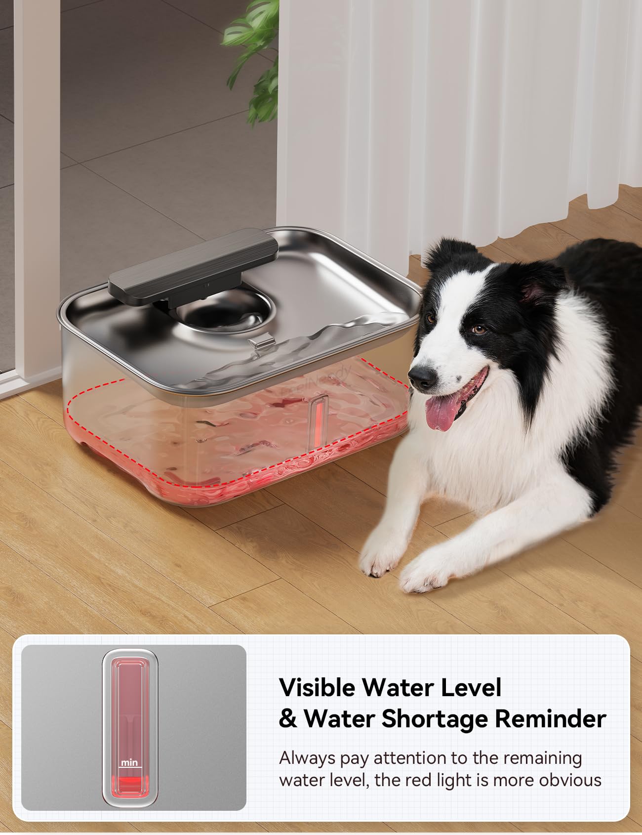 FEELNEEDY tanque de acero inoxidable seguro y duradero para uso diario de mascotas.