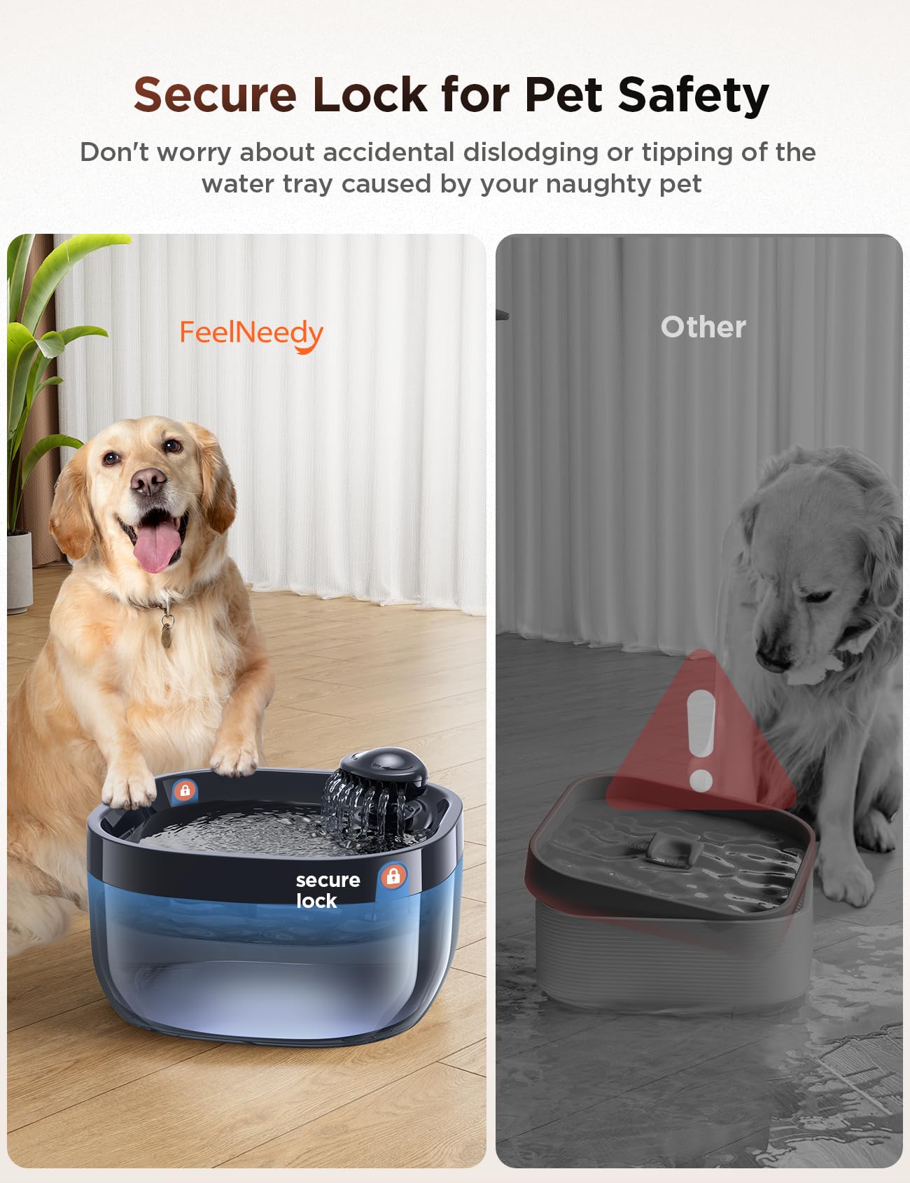 FEELNEEDY, filtración de 4 capas para agua más limpia