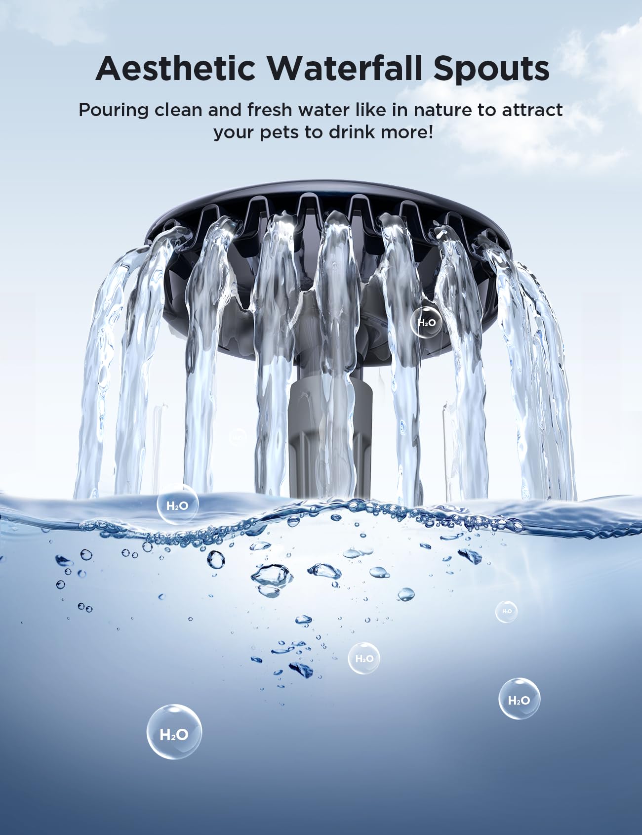 FEELNEEDY, vaso transparente para ver el nivel de agua fácilmente