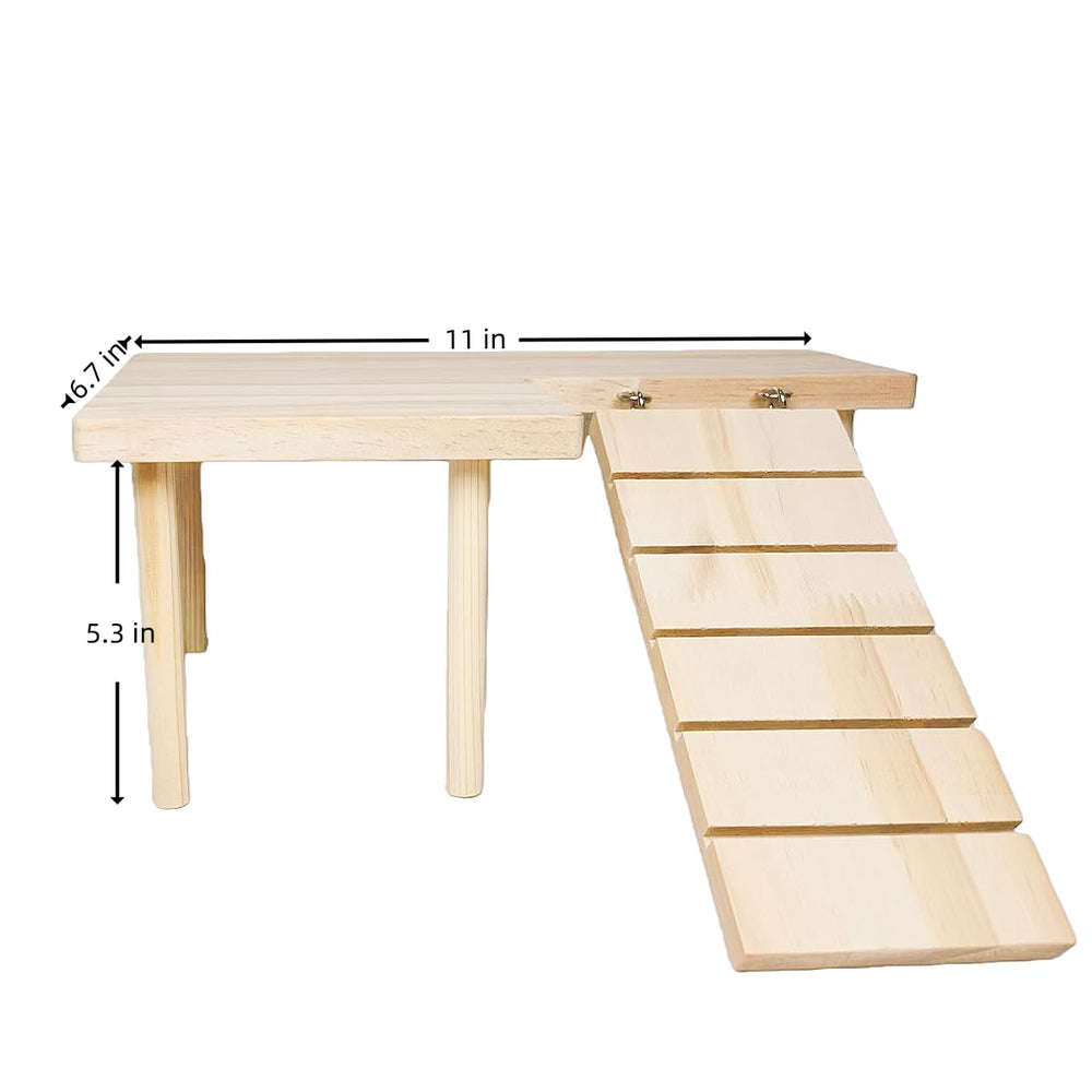Feiena plataforma de madera para hamster, diseño resistente para uso prolongado en jaulas.